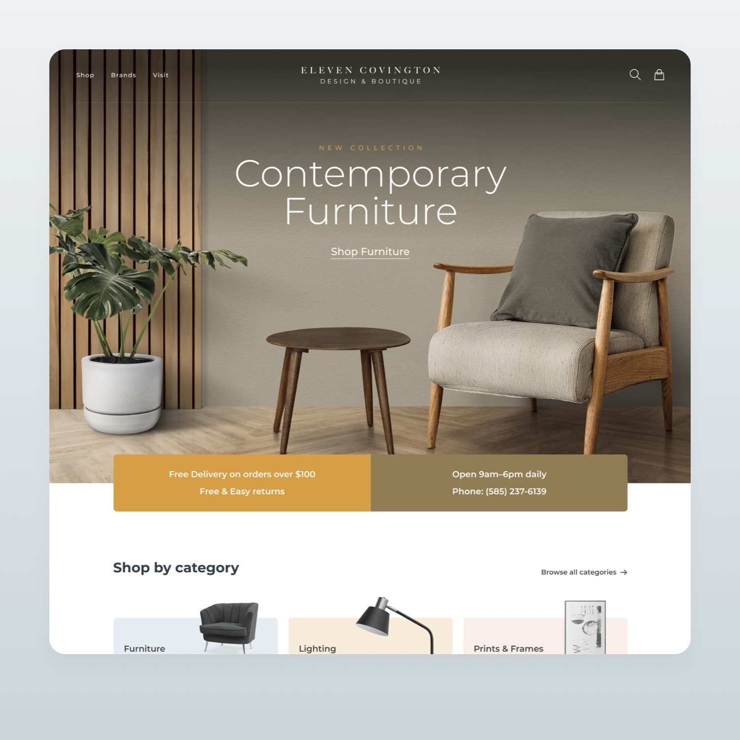 Eleven Covington, website design and development