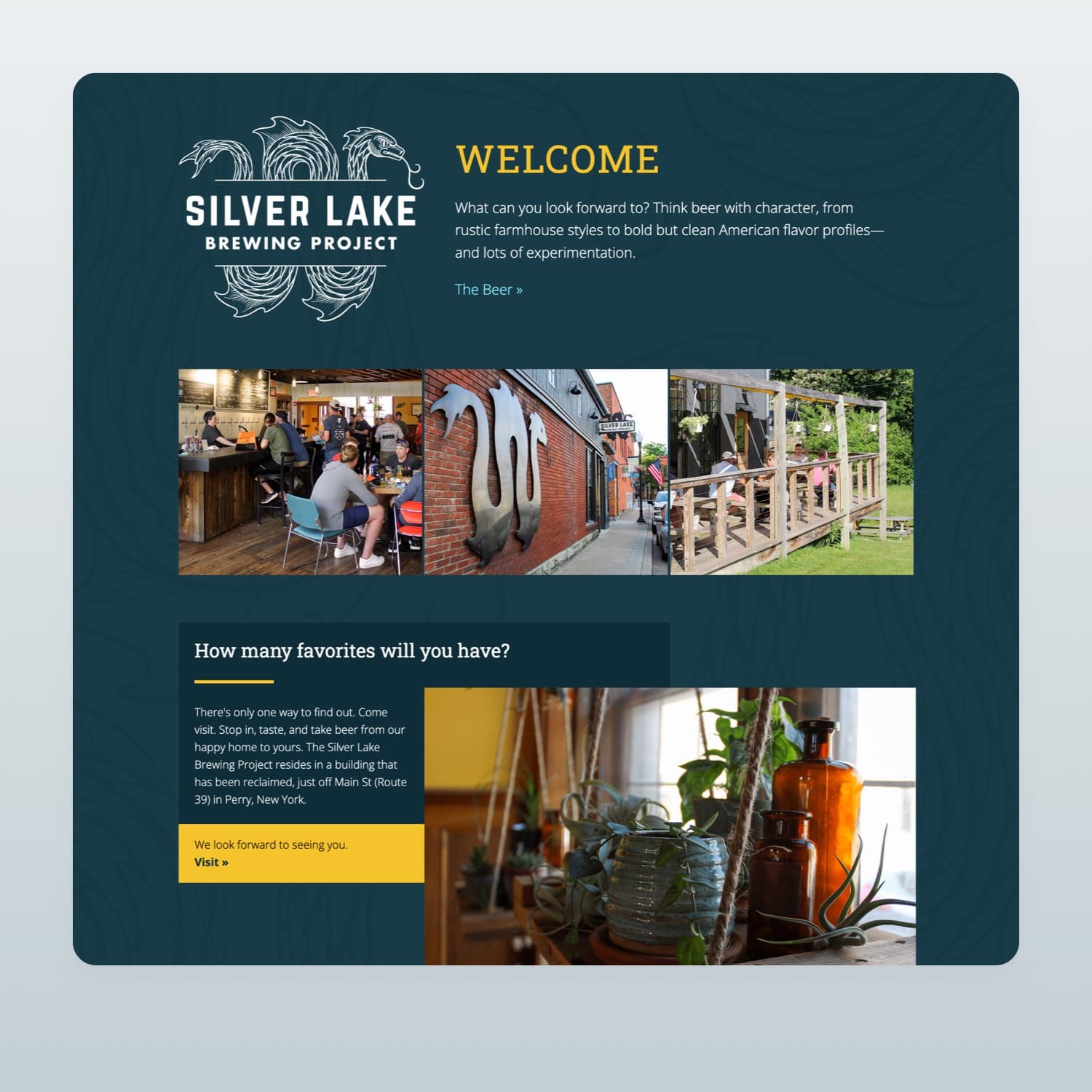 Silver Lake Brewing Project, website design and development